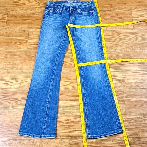 MISS ME JEANS WOMEN'S 26x31 BLUE BOOTCUT FADED DISTRESSED GIRLS PRE-OWNED DENIM - Picture 5 of 8